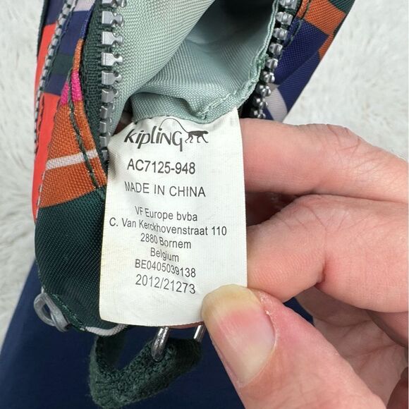 Kipling Alvar Rainbow Striped Nylon Crossbody Purse - Picture 12 of 12